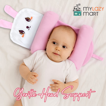 Baby Pillows for New Born 0-12 Months | Baby Head Shaper Pillow for Flat Head Prevention | Soft Rai Pillow for New Born Baby with Natural Filling