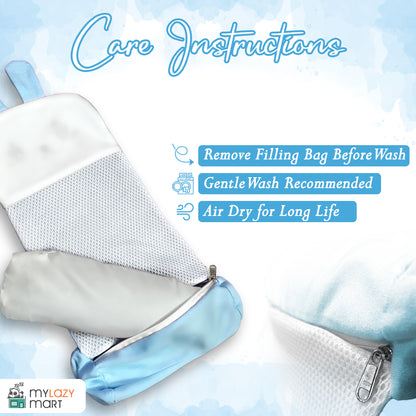 Baby Pillows for New Born 0-12 Months | Baby Head Shaper Pillow for Flat Head Prevention | Soft Rai Pillow for New Born Baby with Natural Filling